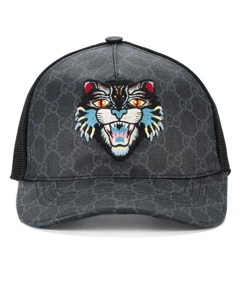 gucci cap black cat|black Gucci beanie.